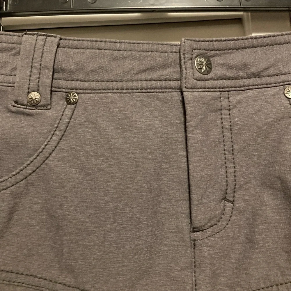 Athleta Grey Take a Hike Mini Skirt Snap Sides Style Size 4 - Picture 4 of 9